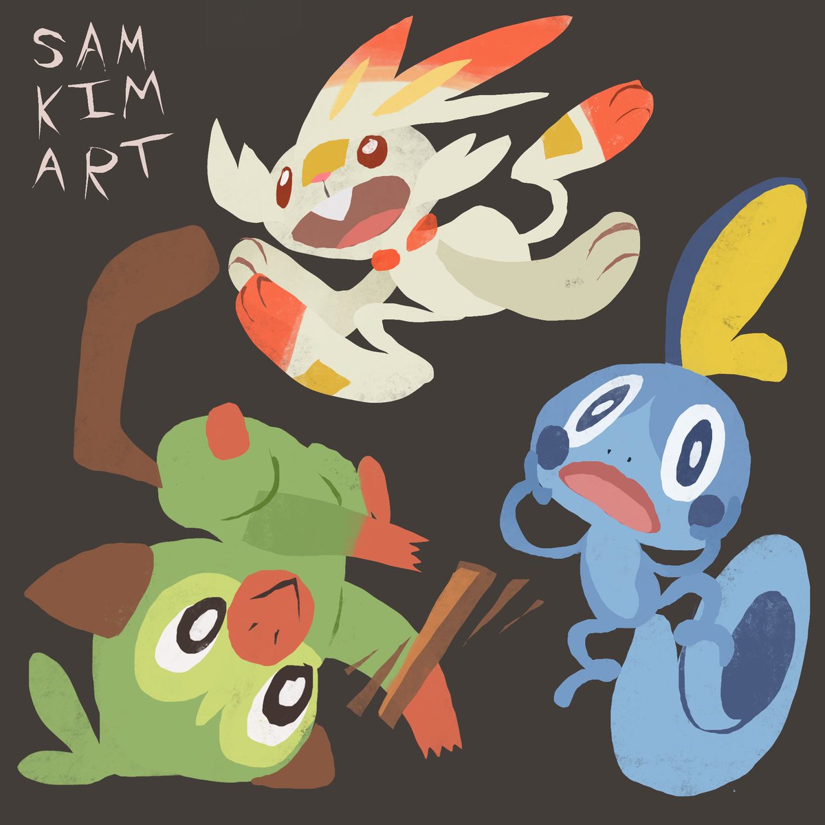 SamKimArtTweets's tweet image. Pokemoooooooooooon! Welcome to the family #pokemonsword #PokemonShield #PokemonSwitch #PokemonDay #PokemonDirect #GROOKEY #scorbunny #SOBBLESQUAD #cantbelieveistayedupat4amtodrawthis