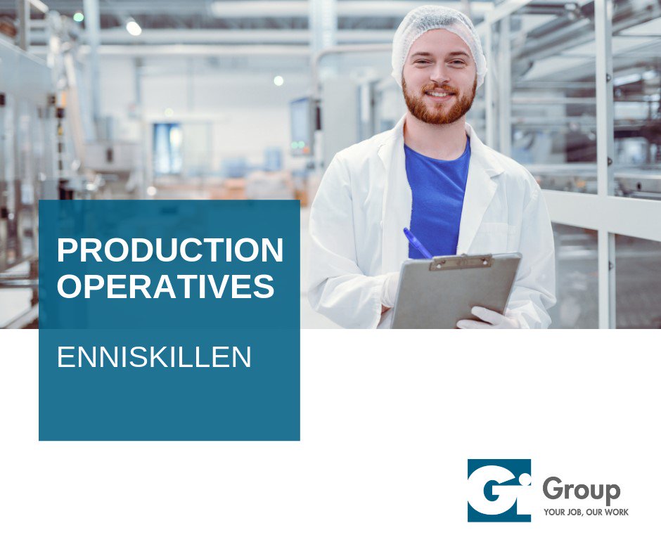 GiGroupUK's tweet photo. The @GiGroupUK team are recruiting for #ProductionOperatives. Fantastic opportunities working on a fast paced production line in #Enniskillen. Let us produce you a career! Interested? Contact Diane at Diane.Hogg@gigroup.com #ImmediateStarts #Enniskillen #ProductionOps https://t.co/ZEe5jUku52