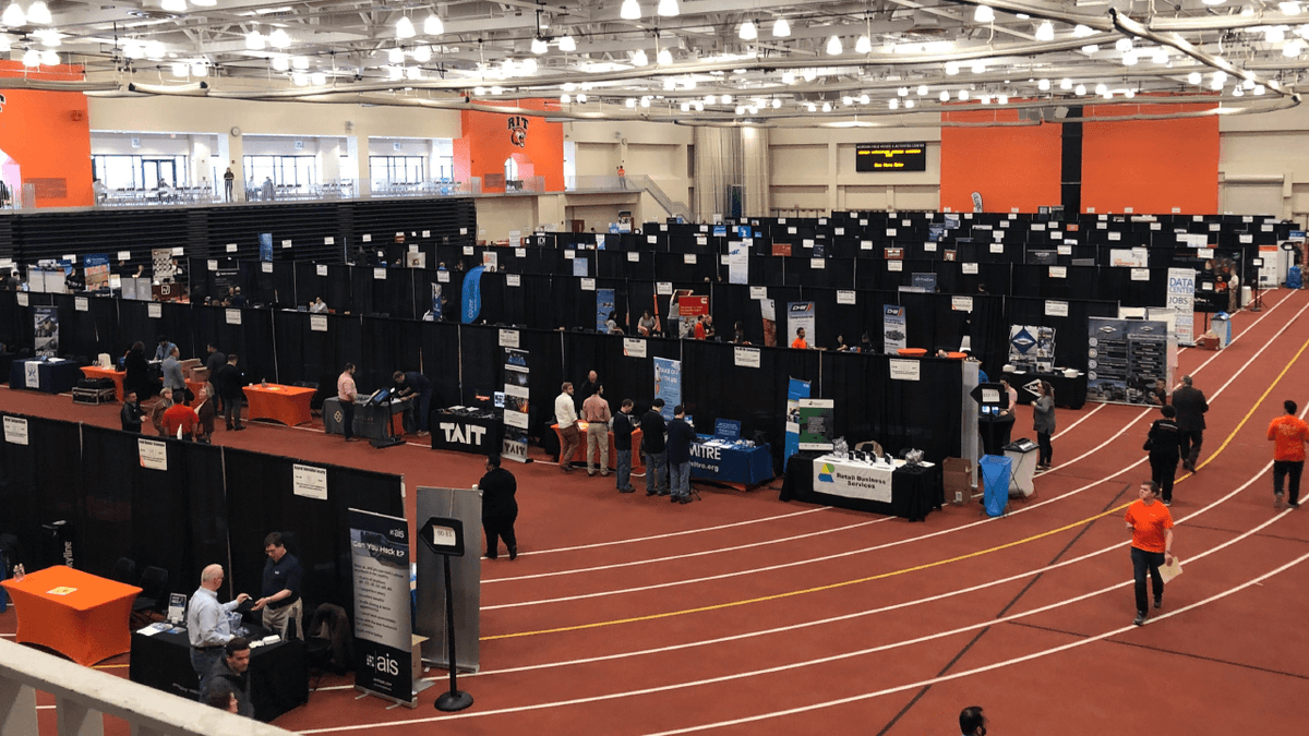 SharpNotions's tweet photo. We're at the Rochester Institute of Technology in the Gordon Field House for the Spring Career Fair today. We're looking for co-ops and will be here until 4:00pm - come find out about some of the awesome things were doing! @RITOnline #CareerFair #SoftwareDevelopment #SharpNotions https://t.co/Xp53bnYR9J