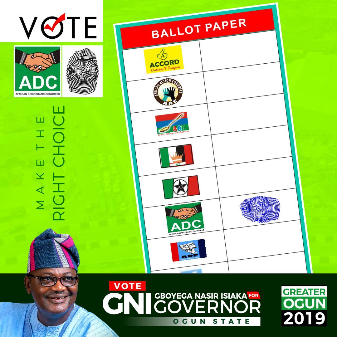 cutekimani's tweet image. Vote right on the 9th of March. ADC is the best choice for Ogun State. Vote wisely. #Vote4ADC #VoteGNI #Ogun2019 #Abundance #BELIEVE  #GreaterOgun2019  #gni4ogungov2019 #Experience #Expertise