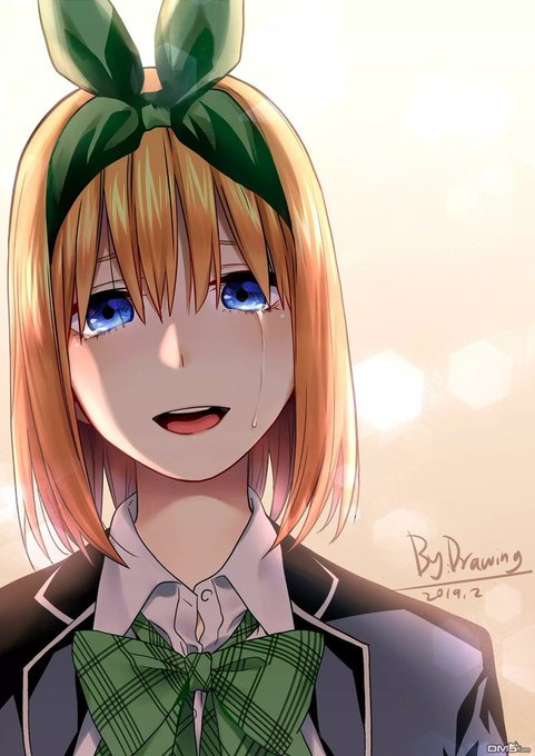 雨可韓韓さんがTwitterに投稿した中野四葉(五等分の花嫁)のイラスト。