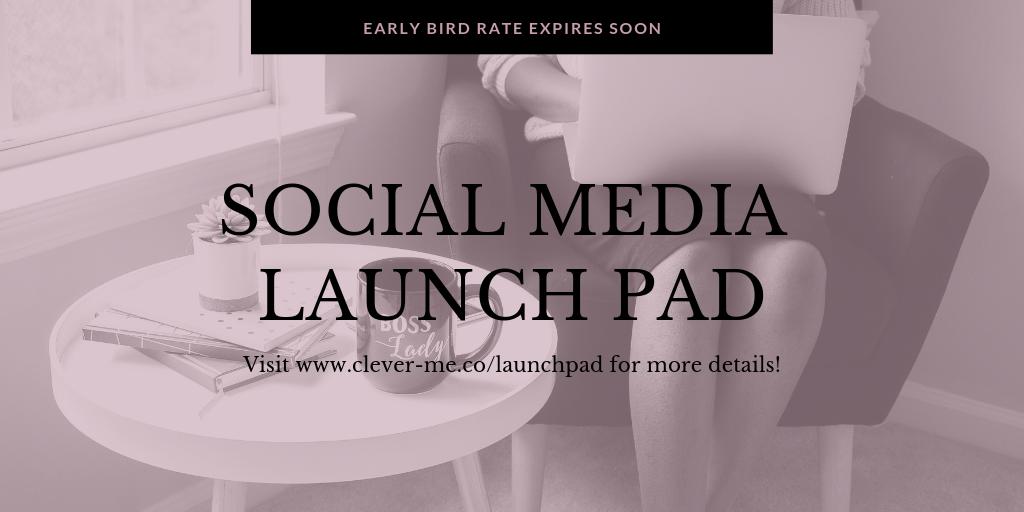 CleverMeCo's tweet image. Its the last day to enroll in Social Media Launch Pad 7-Day Email Course at the early bird rate. Sign up to save 50 percent at clever-me.co/launchpad.