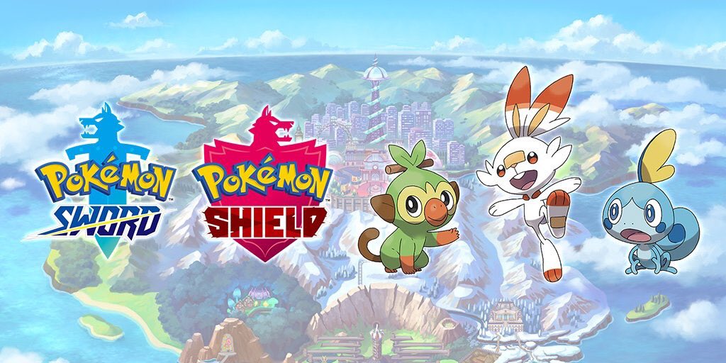 Pokémon Sword and Pokémon Shield logos on Paul Gale Network.