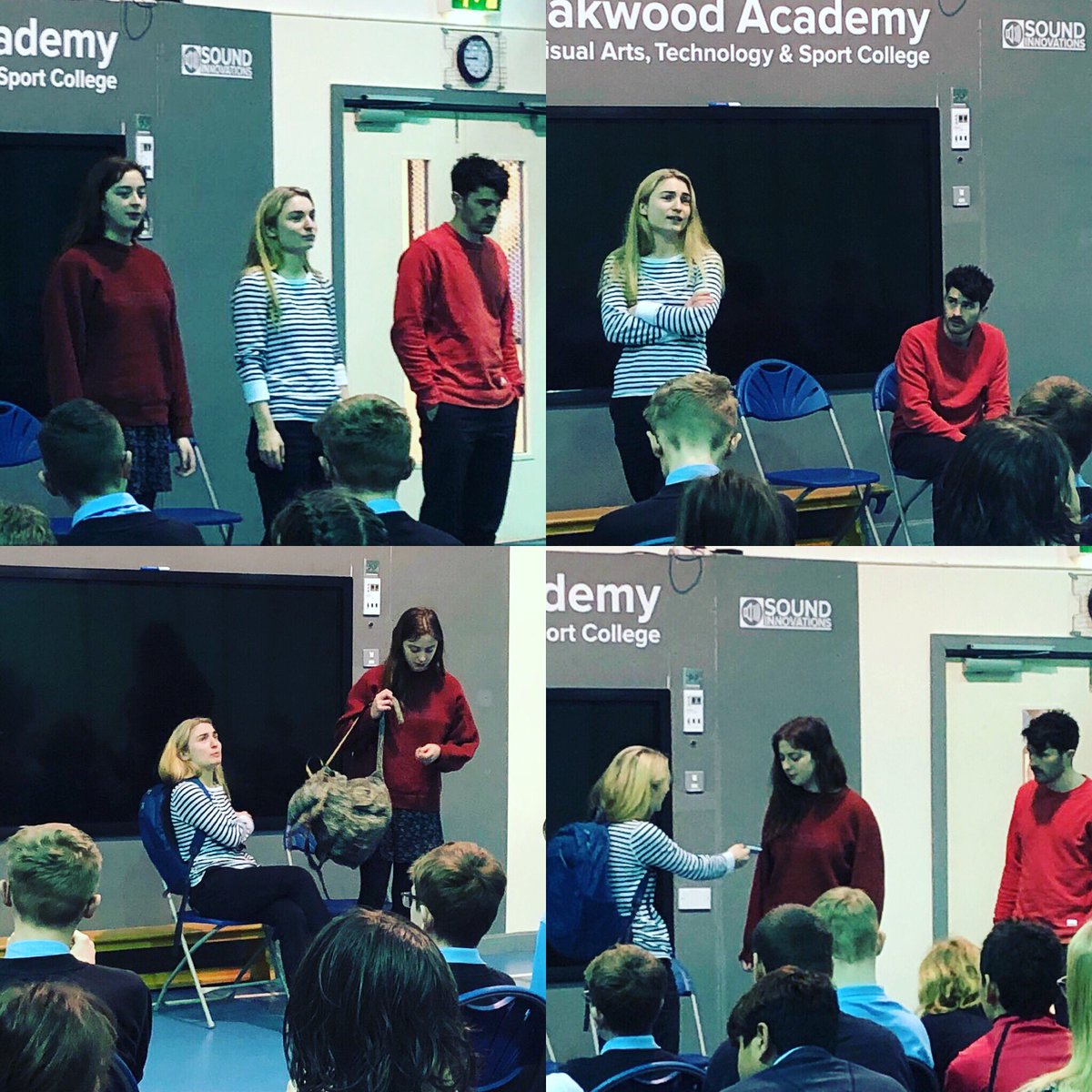 OddArtsUK's tweet photo. 🙌🏼FANTASTIC•MORNING😁@OakwoodAcademy1 delivering our @SalfordCCG #commissioned &amp; #funded #performance &amp; #workshop A Spiralling Mind🌀to v engaged Year 9 students👍🏽#oddarts #ASpirallingMind #selfharm #anxiety #stress #mentalhealth #nhsfunded #salford  #forumtheatre #inspirechange https://t.co/hR0ZgtPIxT