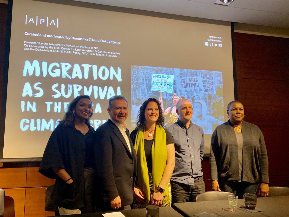 cu_cde's tweet photo. The @APAInstitute panel: Migration as Survival in the Era of Climate Crisis ft. our very own @TiaraNaputi! https://t.co/h3ZTiFieKL