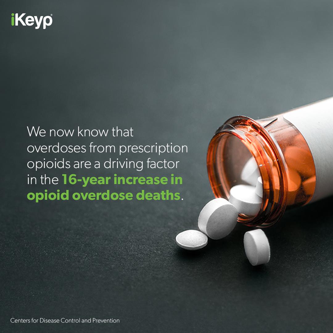 With prescription pills being at the center of the #opioid epidemic, are you taking proper precautions? #SafetyTip: Never leave meds out in plain sight, instead lock them away in your iKeyp #SmartSafe with 24/7 security monitoring + real time alerts. More: ikeyp.com