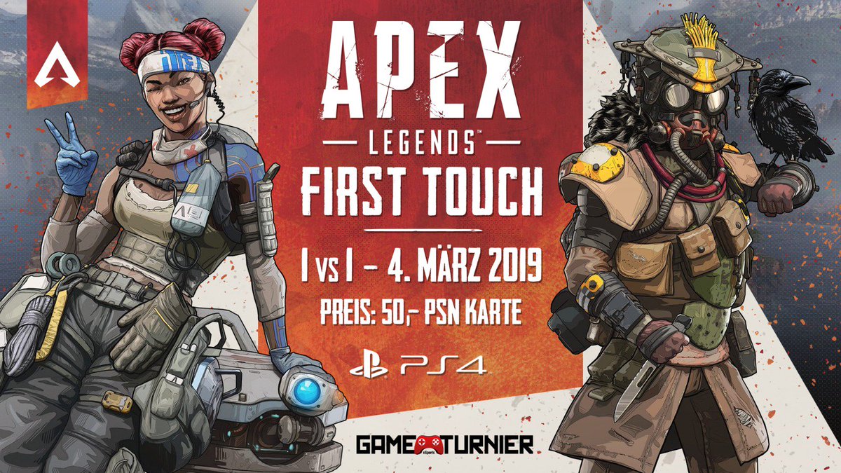 GameTurnier's tweet image. 💥APEX LEGENDS - First Touch💥

▶️Sei mit dabei im ersten Turnier von uns im neuen Battle Royale Shooter 
➡️APEX LEGENDS

🏆Peispool : CHF 50.-- PSN

🎮Infos und Anmeldung : battlefy.com/gameturnier/fi…

#RT #APEXLegends #GTArmy