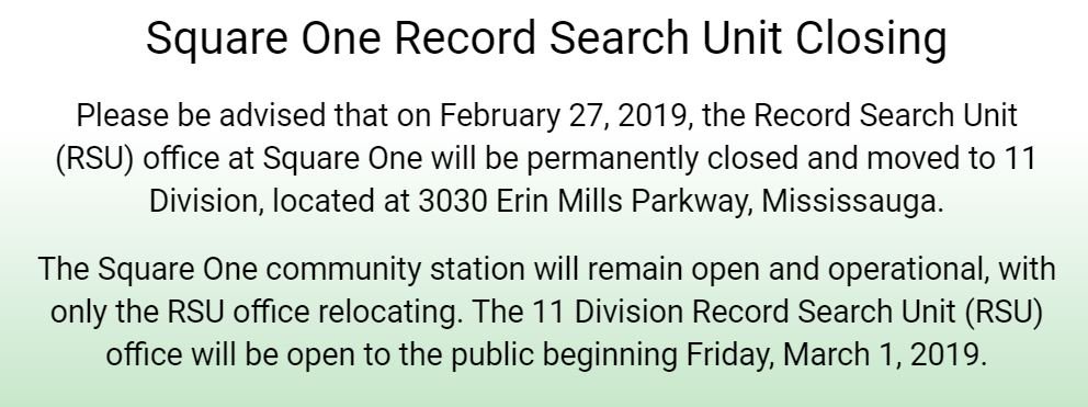 PeelPolice's tweet photo. FYI location change in relation to records checks and other suspension information, please view link https://t.co/cgKp7Qv0gT #asafercommunity #PRP https://t.co/edMOSgjyp2