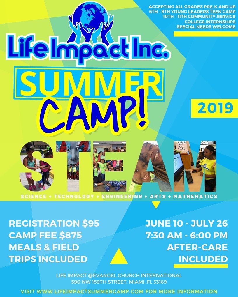 ECIMiami's tweet photo. It's Summer Camp Time!!! Where will your child be this summer? How about @ecimiami in a safe environment and S.T.E.A.M. Camp!! Register your children today. https://t.co/RXhYqDsMOJ