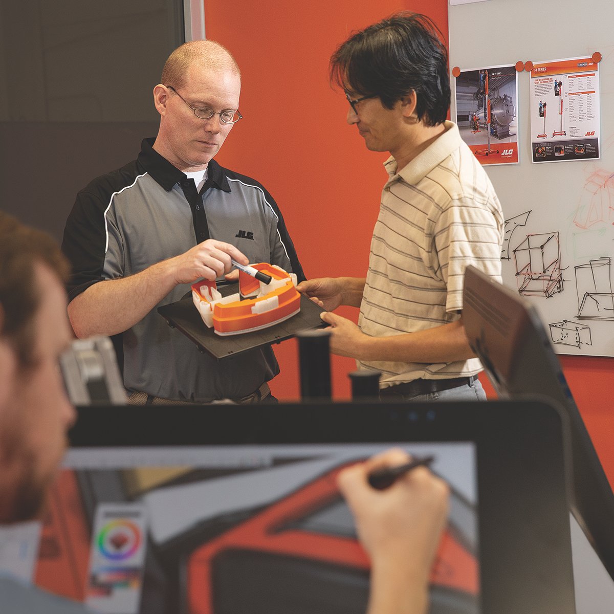 JLG_Industries's tweet photo. Our #engineers rise to meet #customerchallenges by designing never-before-seen products and technologies. With an eye on the #worksiteofthefuture, they share John L. Grove’s passion for constant, customer-inspired #innovation. https://t.co/tik1ICiofJ #JLG50 https://t.co/gFeTZUg4c0