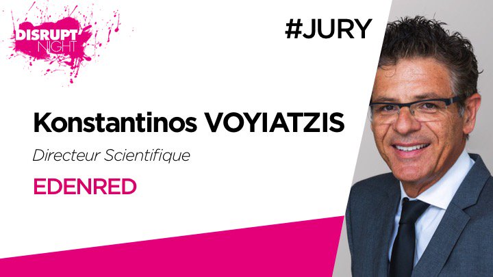 Nous avons le plaisir d’accueillir Konstantinos Voyiatzis <a href="/KonVoyiatzis/">Kostas Voyiatzis</a>, directeur scientifique de <a href="/Edenred/">Edenred Group</a> dans le #Jury2019 de @DisruptNight !
Envie de le rencontrer ? Déposez 1 candidature sur disrupt-night.fr/formulaire-de-… 
RDV :
le 26/3 - Grand Oral 
le 15/4 - Cérémonie #IT