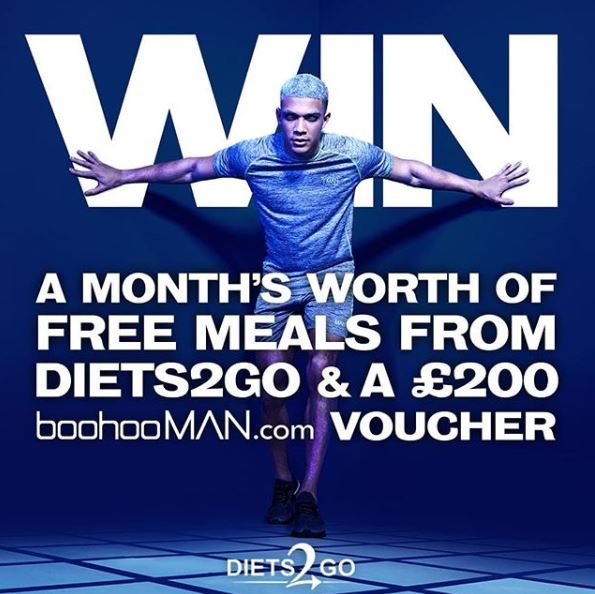 boohooMAN's tweet photo. We've teamed up with the guys at @Diets2go to give away a whole month's worth of meal prep + we've thrown in a £200 https://t.co/2Mapa0LPGu voucher so you can update your gym gear 💪 #MANActive 

Enter here ▶️ https://t.co/97OSieAPiR https://t.co/qijzPksUhk