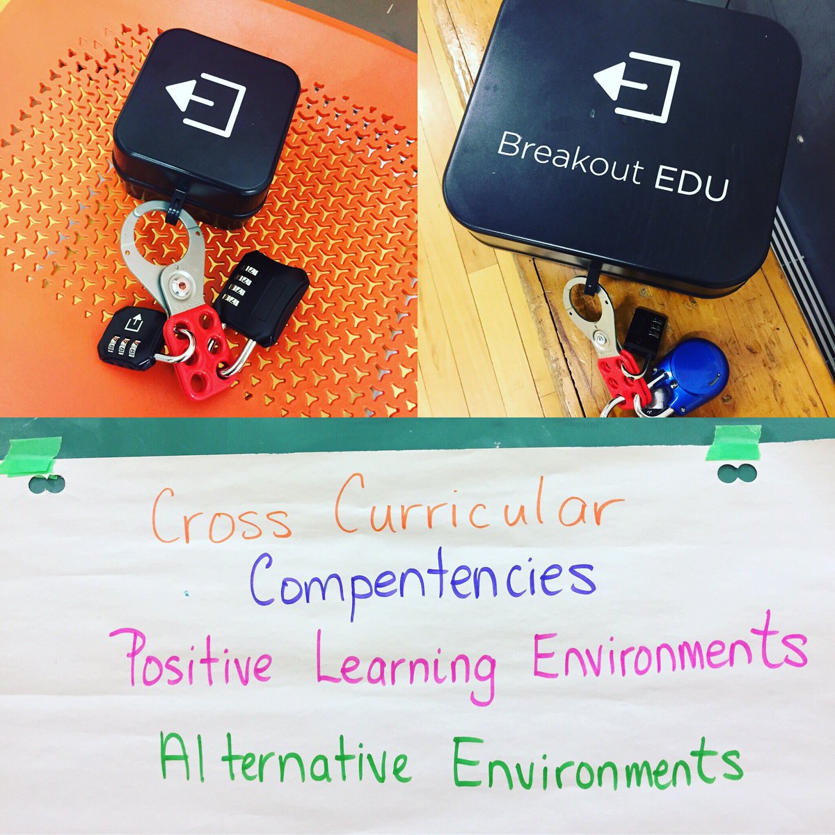 JodiKuriger's tweet photo. EDEL321 @breakoutEDU #crosscurricular #alternativeenvironment #HPE lessons @UAlberta @doug_gleddie @Ms_HMorrison https://t.co/jEgoMVU6Uu
