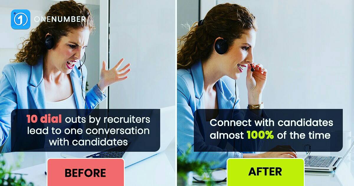 Onenumberapp's tweet photo. OneNumber app shows real time availability of candidates and connects you with them almost 100% of the time.

#onenumberapp #recruitment #hiring #contact #communication #productivity #efficiencyhack #interview #availability https://t.co/o5M07fnSiB