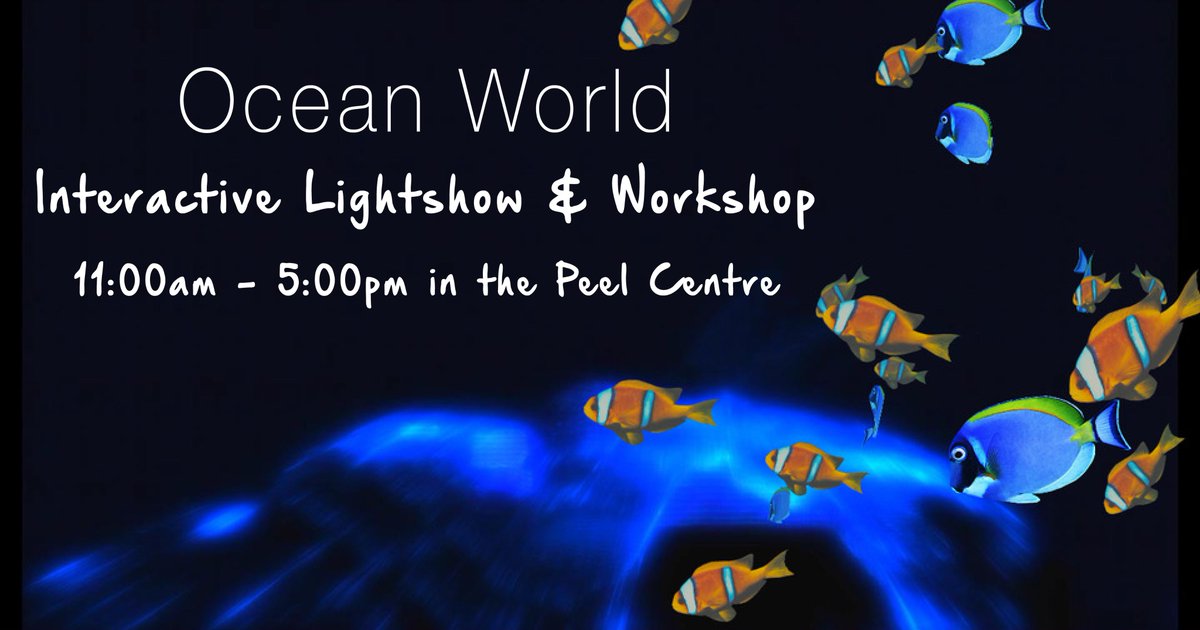 Come and join in on a magical interactive underwater workshop and lightshow!  
Find out more about Ocean World: dronfieldartsfestival.co.uk/event/ocean-wo…
#dronfieldartsfestival #interactive #oceanworld #art #creative #digitalart #childrensactivities <a href="/DronfieldBarn/">Dronfield Hall Barn</a> <a href="/Sheffieldis/">#Sheffieldissuper</a> <a href="/promderby2/">DerbyshirePromo2</a> <a href="/vpdd/">Visit Peak District & Derbyshire</a>