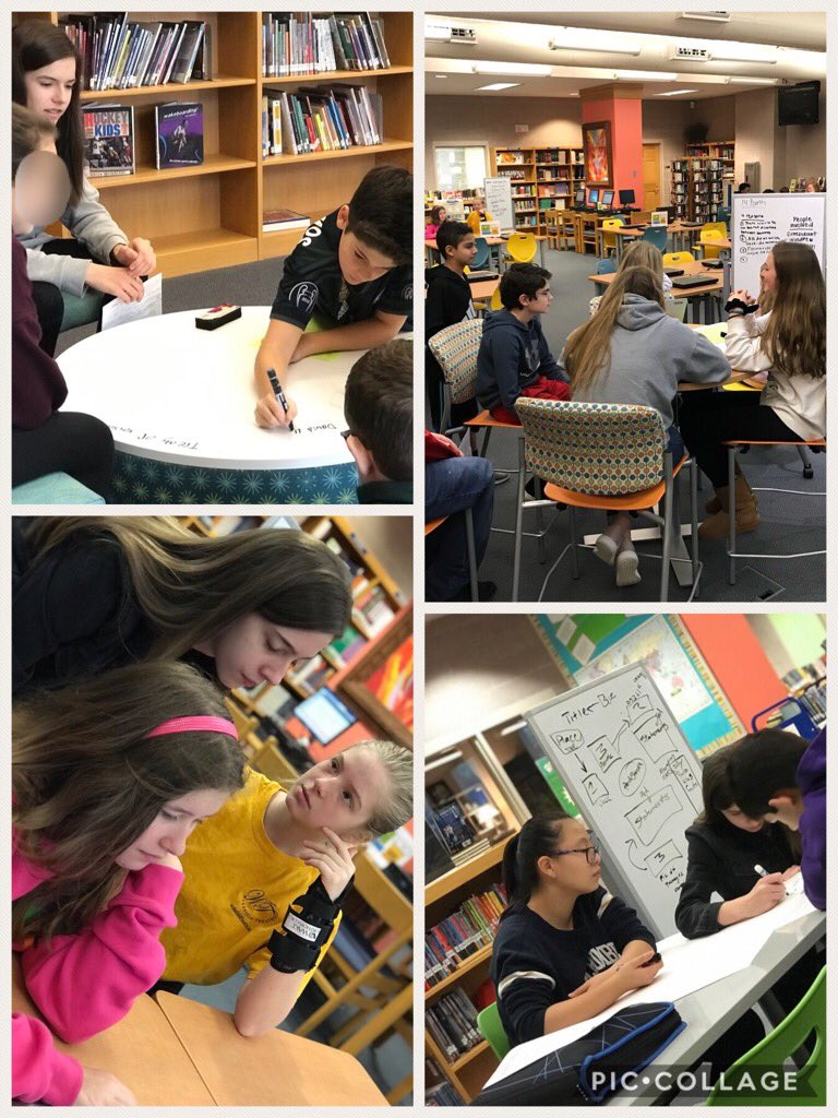 WakefieldMedia's tweet photo. Loving “the buzz” of groups engaged in the planning process. Macsuga’s Ss creating #PropagandaPosters #14Points #TreatyOfVersailles @WakefieldMiddle https://t.co/ZbKPKQIhWY