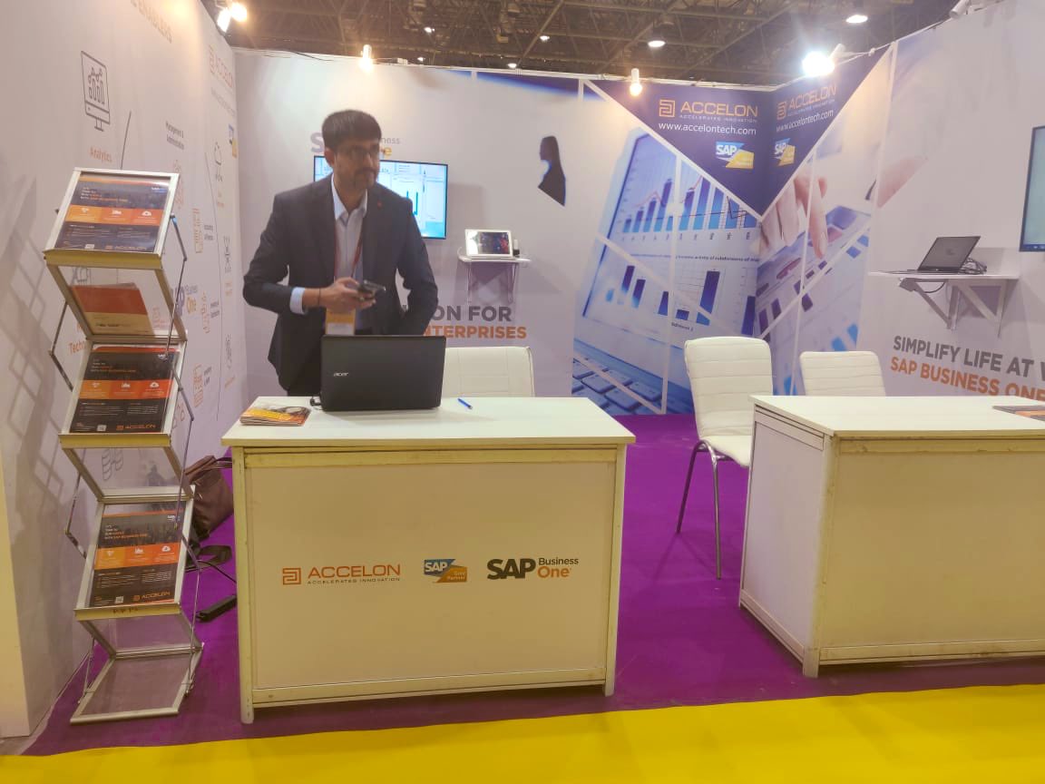 anil_marali's tweet photo. .@accelon team showcasing #SAPBusinessOne powered #ERP solutions at India Electronics Week #IEW the largest exhibition for electronics industry at Bengaluru with a focus on #technology #innovation #iot ✨ Wish you all the best! @Kapil_shine @AlwJain 

#TheBestRun #SAP @SAPIndia https://t.co/i25q4c8pN9