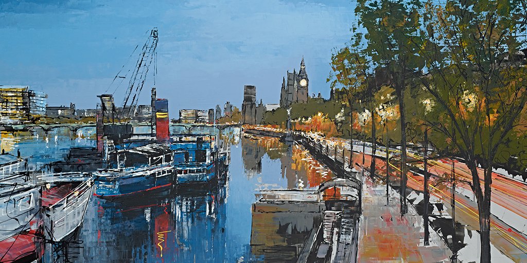 castlegalleries's tweet photo. Painting en plein air is challenging for any artist but for @PaulKenton, this is what makes it so rewarding! The energy of the location fires him up, resonating in his beautiful skylines: https://t.co/6bkNYsatwn https://t.co/umlGyxJjQw