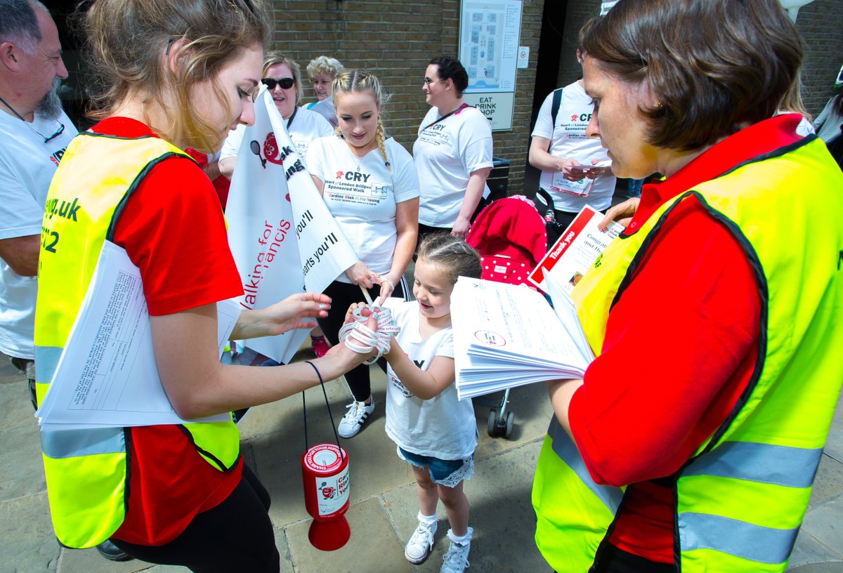 Volunteering is a great way to support CRY for #HeartMonth &amp; throughout the year! We are looking for people for a number of events in 2019 including the Bridges Walk and the London Marathon. For the full list &amp; to reg your interest as a volunteer visit: bit.ly/2GDu4yw