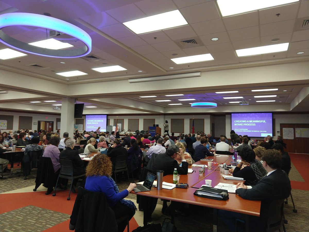 MeiYenIreland's tweet photo. @AchieveTheDream leader college @nwtc's Kelly Caperson leading a workshop @SuccessNC #HolisticStudentSupports institute on knowing your students through a meaningful intake process. Thoughtful-provoking storytelling plus humorous memes equals engaging session! https://t.co/QcfLIV2h7w