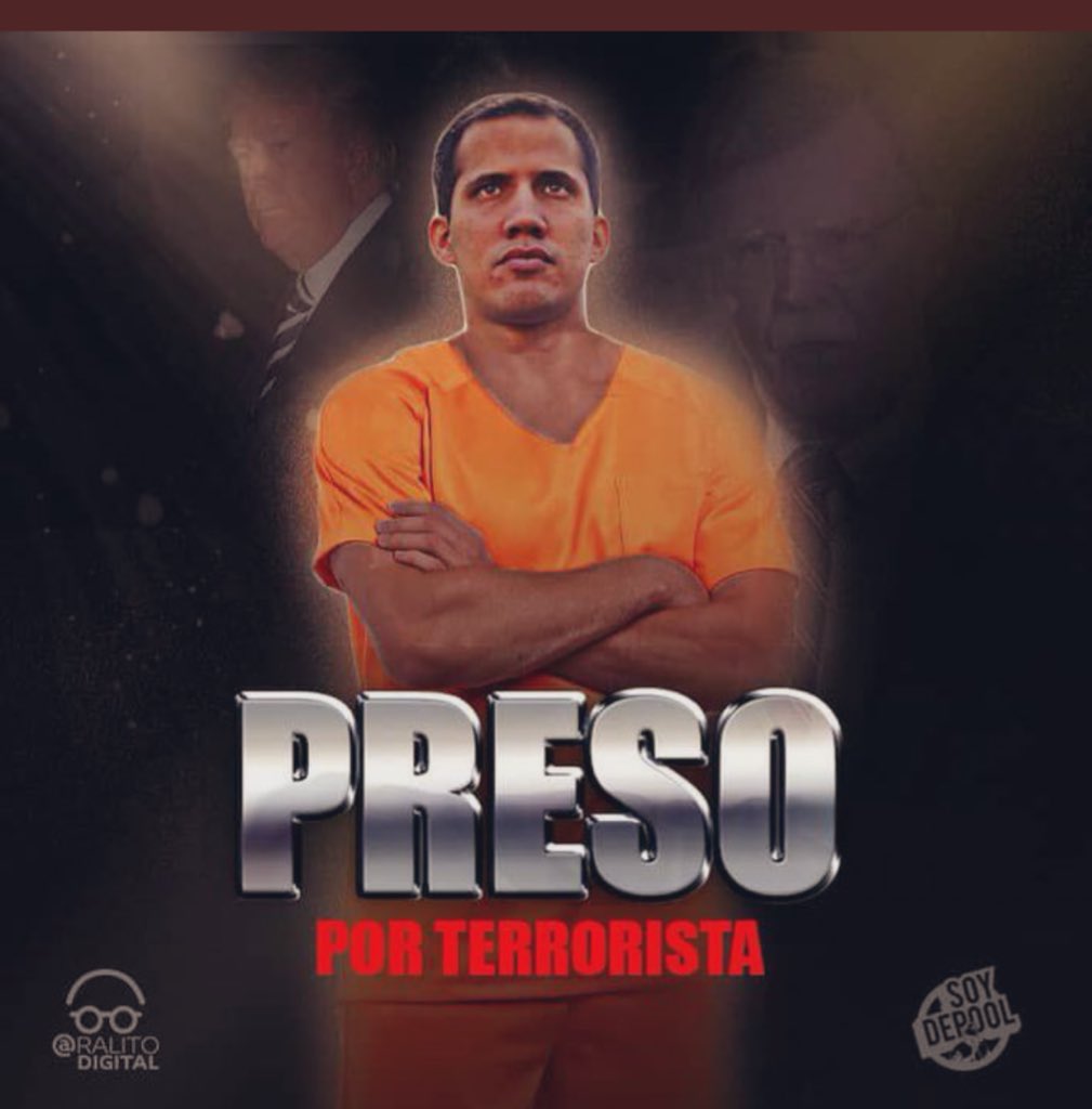 @JuanGuaiDog (@juanguaidog) on Twitter photo Atención #Venezuela . No se pierdan la próxima película que reventará las
taquillas del #cine mundial : " <a href="/JGuaido/">Juan Guaidó</a> preso " . Me vendí como prostituta
a #Colombia y #EEUU y ahora luciré un bello traje tipo
#PrisiónDeGuantánamo . Así terminamos los #terroristas !
. Atención #Venezuela . No se pierdan la próxima película que reventará las
taquillas del #cine mundial : " <a href="/JGuaido/">Juan Guaidó</a> preso " . Me vendí como prostituta
a #Colombia y #EEUU y ahora luciré un bello traje tipo
#PrisiónDeGuantánamo . Así terminamos los #terroristas !
.