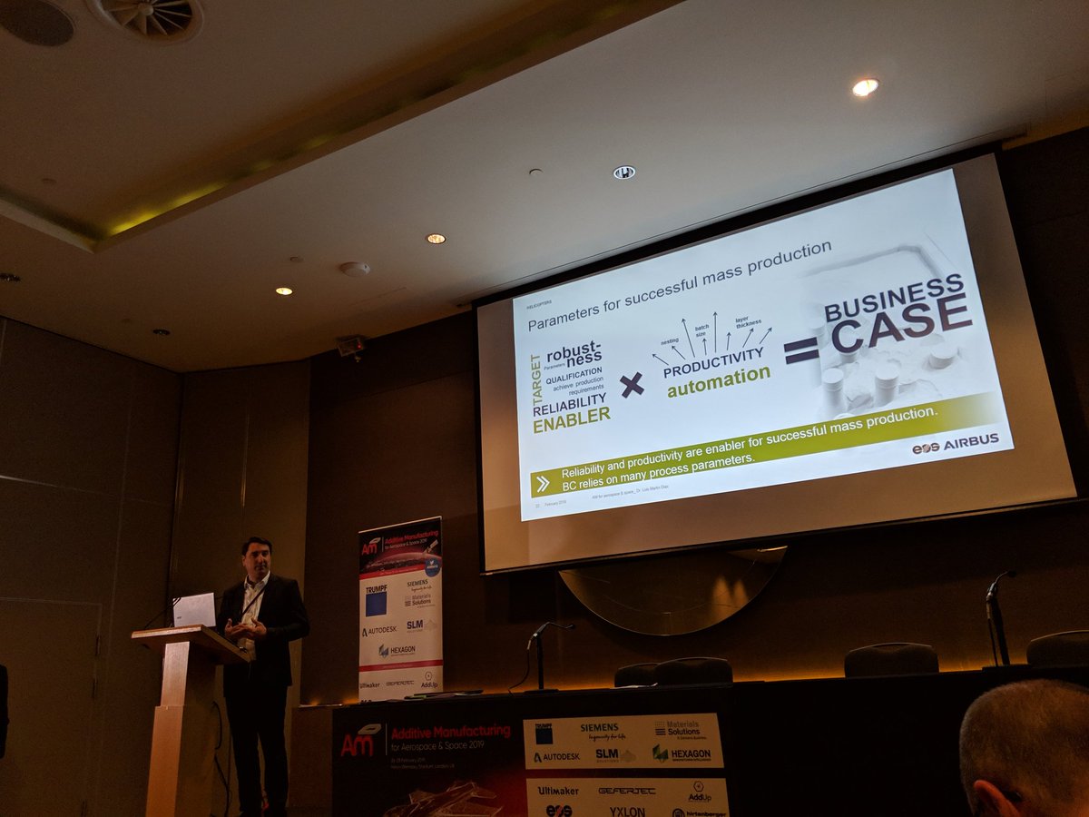 3dprintindustry's tweet photo. What is mass production @AirbusHeli & what are the parameters for success. Dr. Luis Martin Diaz gives details and more on the A350 XWB Latch Shaft. #AMforAS #3dprinting https://t.co/o54g8MkhJA
