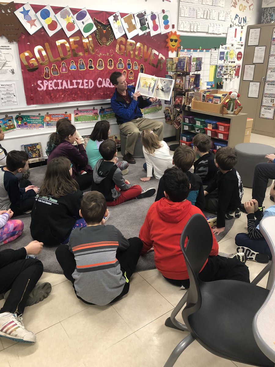 SucheckiMaureen's tweet photo. Thank you for starting our day off with a wonderful book Mr. Fahnstrom! We LOVED your visit! #iginspires https://t.co/gStM9NnoAz