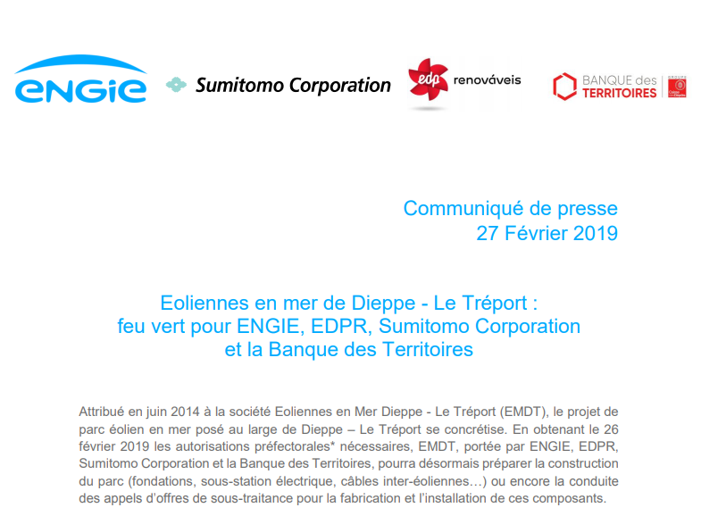 BanqueDesTerr's tweet photo. #FlashInfo (bis) : Les autorisations préfectorales pour que le projet d’#éolien en mer posé de Dieppe-Le Tréport ainsi que celui des îles d’Yeu et de
Noirmoutier sont signées !!!! 👉https://t.co/pMqTSu4fWR #WoopWoop 😃 #Territoires #PlusDurables #PlusAttractifs 🌊🌏💨☀️ https://t.co/Ag66RYvaoY