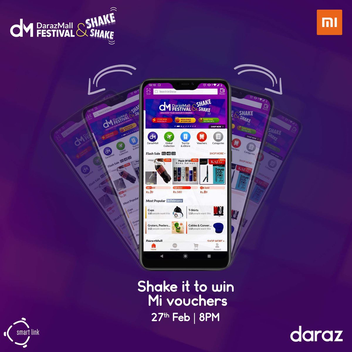 MistorePk's tweet photo. #ShakeItToWin. Get your Daraz App ready and win exclusive Mi vouchers NOW!
Follow #DarazMallFestival here: https://t.co/kLebHR45Av https://t.co/5tzh7PckMz