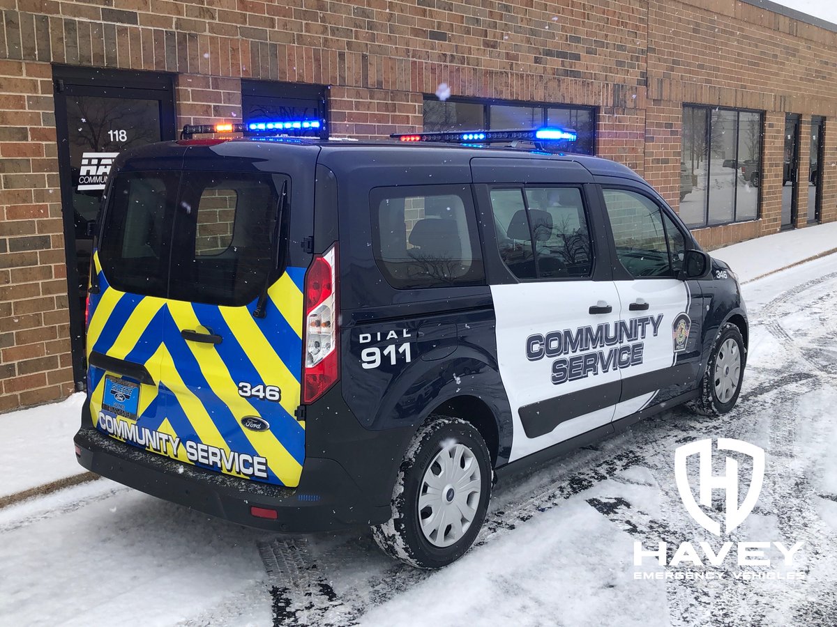 HaveyComm's tweet photo. This Ford Transit Connect rolled out yesterday and will enable community service officers to safely and effectively perform their duties.  See the full build gallery here: https://t.co/oWEB3CFdgC
#police #communityservice #Code3 #Havis #Havey #beseen https://t.co/gosi8CWHgR