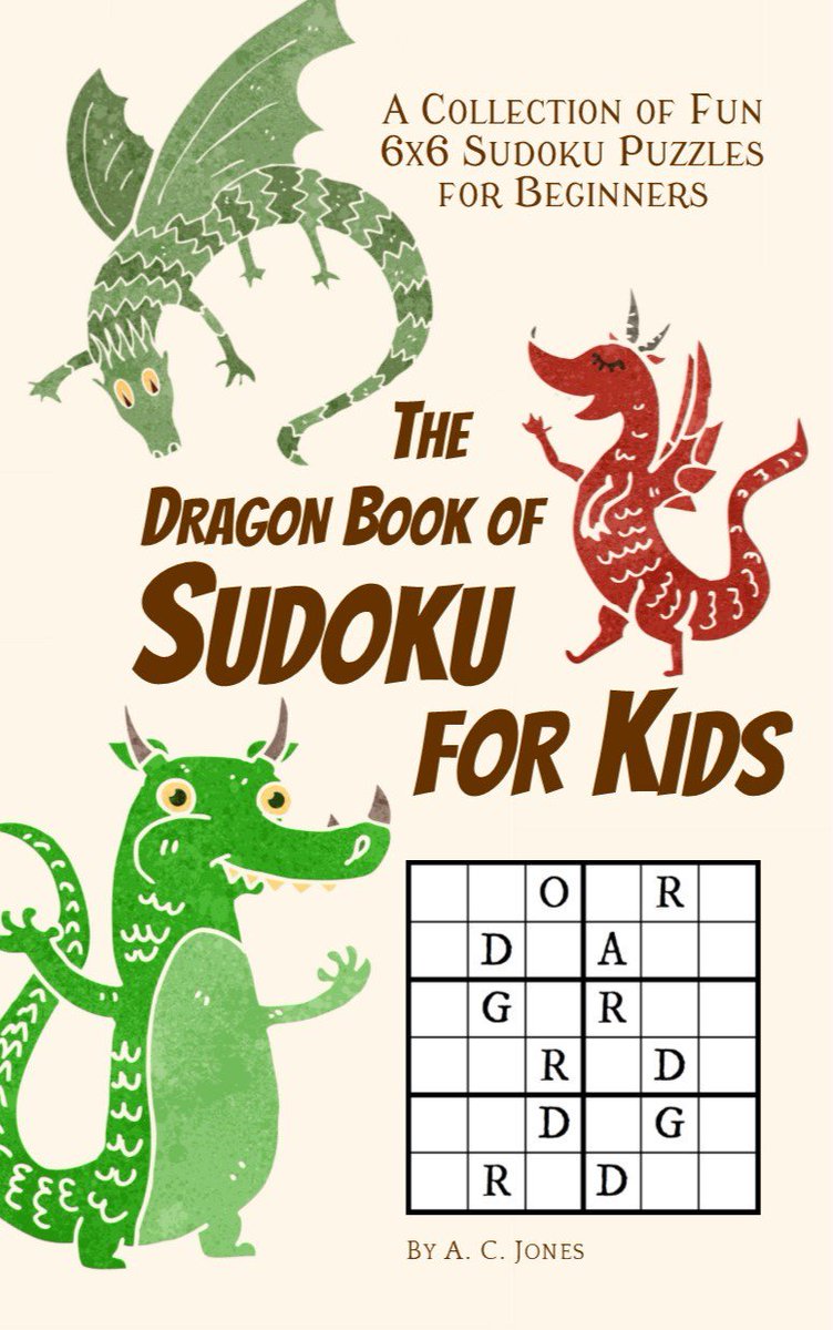 ThePuzzlePencil's tweet photo. New Release Alert! The Dragon Book of Sudoku for Kids is now available on Amazon! It has 3 levels of difficulty, complete instructions, and makes a great gift!

Click here to learn more about the book and order your copy! https://t.co/zh0wyGjpPW https://t.co/4vCAe1nbF5