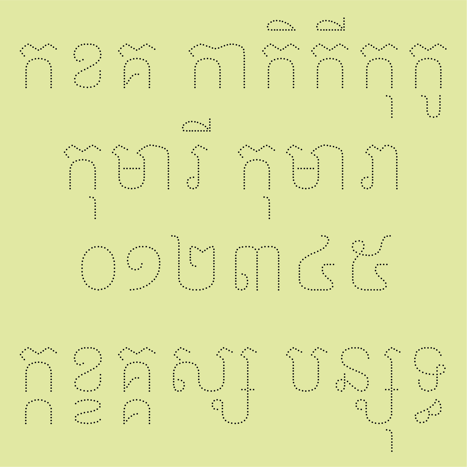 Khmer dotted font for installing Khmer dotted font for installing