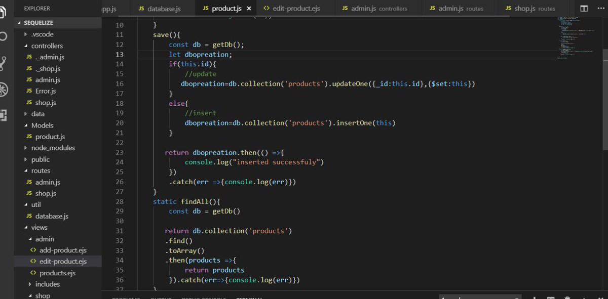 AtefaAbedi's tweet photo. #FullStack we learned how to fetching All products by using #find operation and making the  #Edit &amp; #DELETE operations in #MongoDB 🙂🙂@CodeToInspire 
#AfghanGirlsCode https://t.co/hbWZpqmgwO