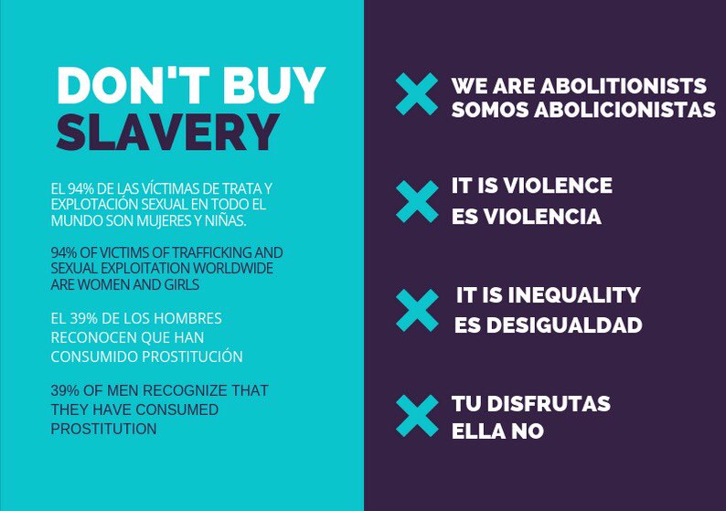 jsccatalunya's tweet photo. Aquest matí hem estat amb la @jscbcn i @JSCLH a les portes del #MWC amb la nostra campanya en rebuig de l’ #explotaciosexual reclamant que #BarcelonaIsNotaBrothel #Realmendontbuygirls https://t.co/Pn9fRrxDJ7