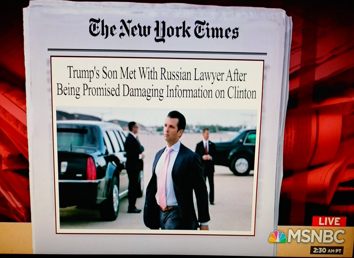  #Cohen released his written testimony ahead of his testimony and instead of staying away from  #TrumpRussia he spilled the beans on  #Trump and  #DonaldJTrumpJr for conspiring with Stone/WikiLeaks to get dirt on Hillary Clinton.  #TrumpCrimeFamily