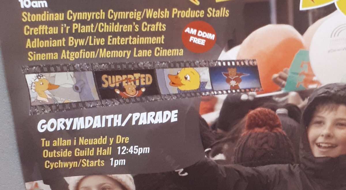 Unless your #StDavidsDay celebrations, like Wrecsam's, include Wil Cwac Cwac and Super Ted I don't want to hear about them
#dyddgwyldewi