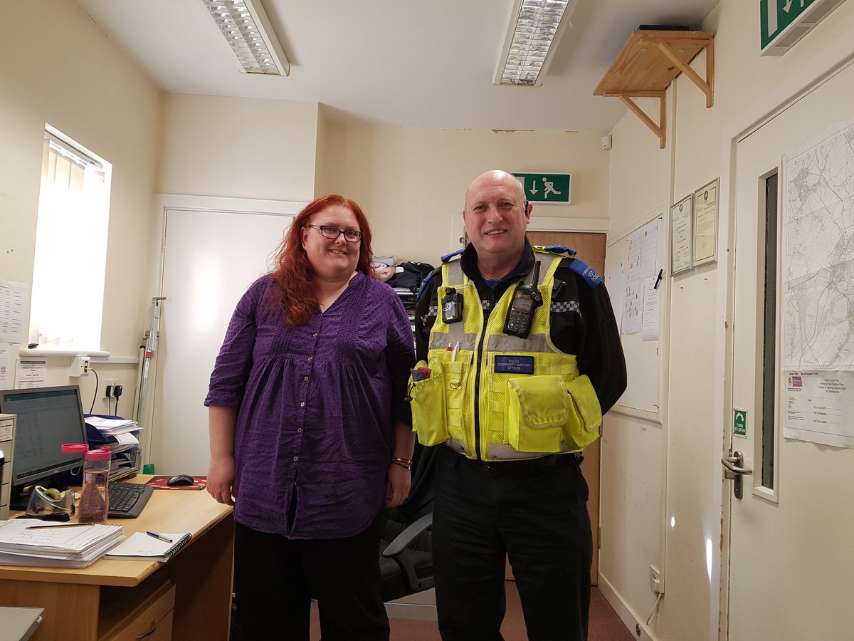 TibshelfSNT's tweet photo. At Tibshelf parish council to give an update on some local issues affecting the area. Also met the latest recruit to the parish council team, Kate who is the new admin assistant.  Sadly she doesn't know the recipe for tea either! 😁 https://t.co/Mud8jsDY5U