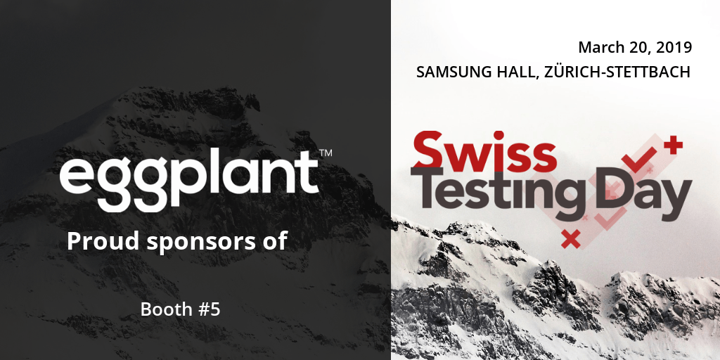 eggplantio's tweet photo. Where in the world will Eggplant be in #March? At Swiss Testing Day, one of the largest European conferences for software testing. We'll see you there! Find out more here: https://t.co/xE6uHoqc35 #SwissTesting @SwissTesting #zurich #softwaretest https://t.co/RgAEMvELRd