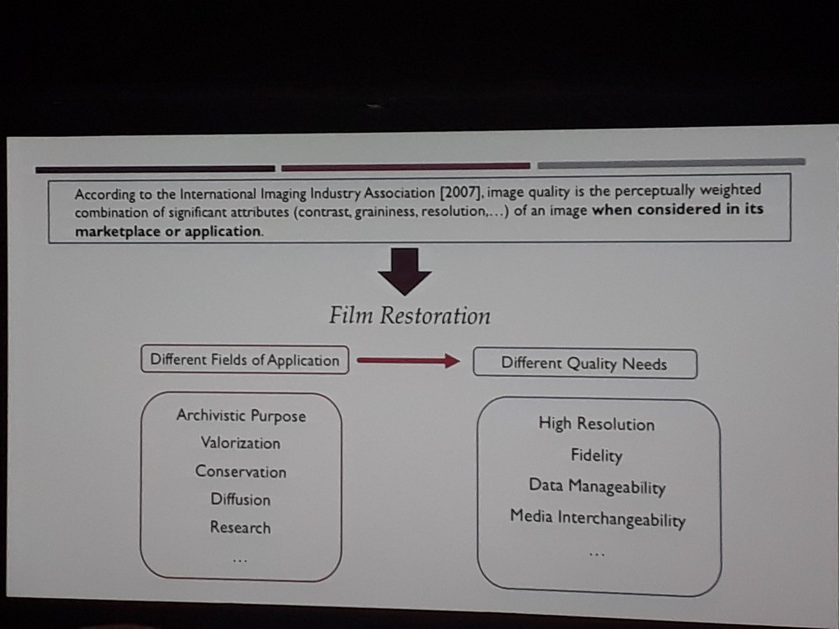 EastmancolorRev's tweet photo. Final day at the Colour in Film Conference begins with the big question by Alessandro Rizzi: "the goal of film restoration is to be faithful - but to what??" #colourinfilm https://t.co/jV1ONvfaVU