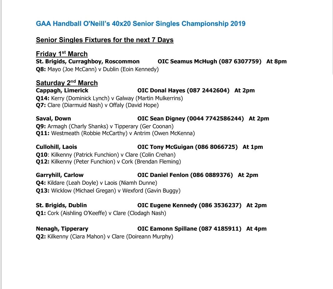Clare GAA Handball tweet media