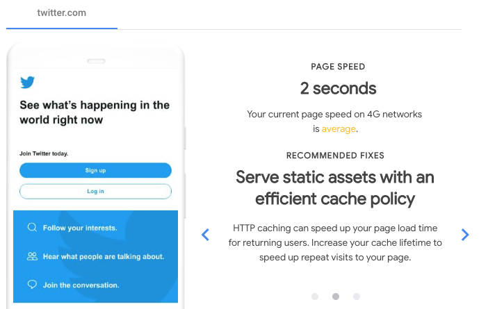 Honcho_Search's tweet photo. #Google has updated #TestMySite. This feature analyses #SiteSpeed, letting you know what you need to optimise.
A carousel shows the main points and a downloadable report gives even more details for your team to action.
Has anyone used this yet? https://t.co/fhBj2IrN7X
