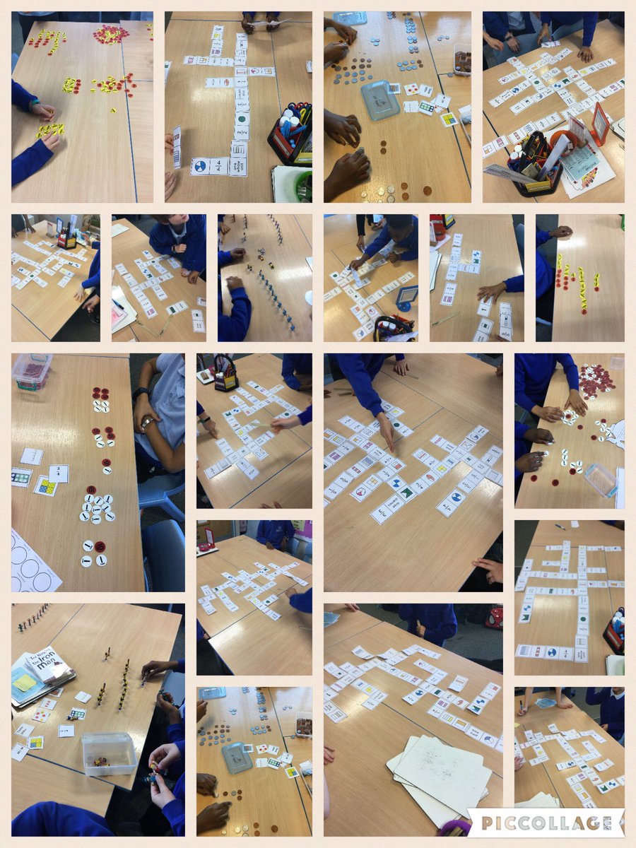 Hazel_Beecroft's tweet photo. We have had a busy start to the week trying to get our heads around fractions, using games and concrete resources. https://t.co/Ua2cI5lVbO