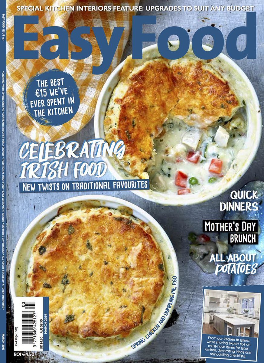easyfoodmag's tweet photo. ✨Our March Issue is out in shops this #Friday! This month we focused on #TraditionalIrishFood and we also have an exciting new addition in this issue - Kitchen Interiors! 🙌 Don't miss out! #EasyFoodMag https://t.co/iZ6Rm8dCJr