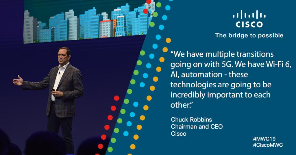 CiscoSP360's tweet image. Building the next generation architecture for #5G will require speed, scalability, and transition. @ChuckRobbins shares insights this morning at #MWC19. #CiscoMWC  cs.co/6016EV8M8