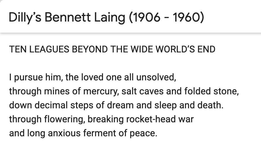 down decimal steps of dream and sleep and death
<3 Dilys Bennet Laing <3