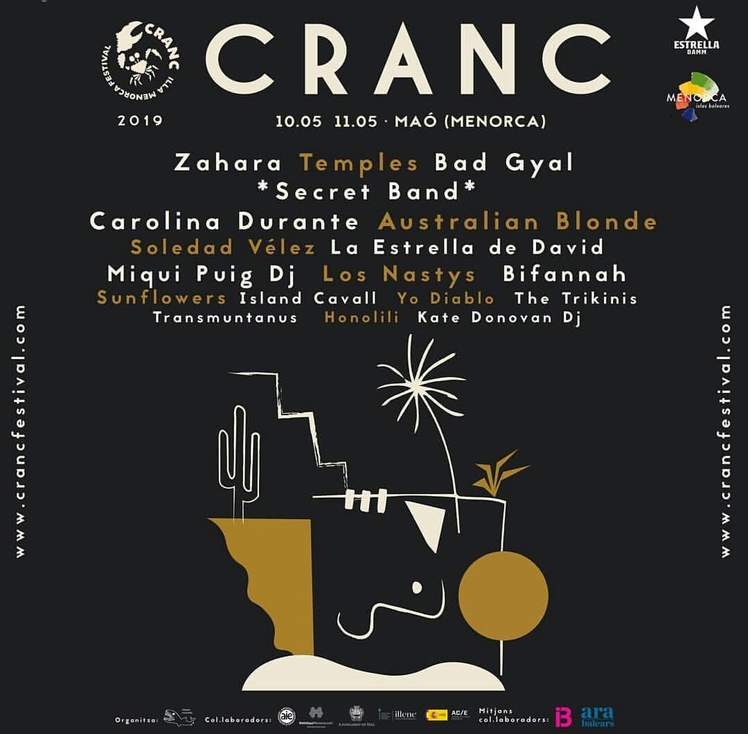 ¡Llega el tercer avance del @crancfestival! 

#crancfestival #crancfestival2019 #terceravance #cartel #menorca #festivales2019 #festival #musica #music #acordes #chords