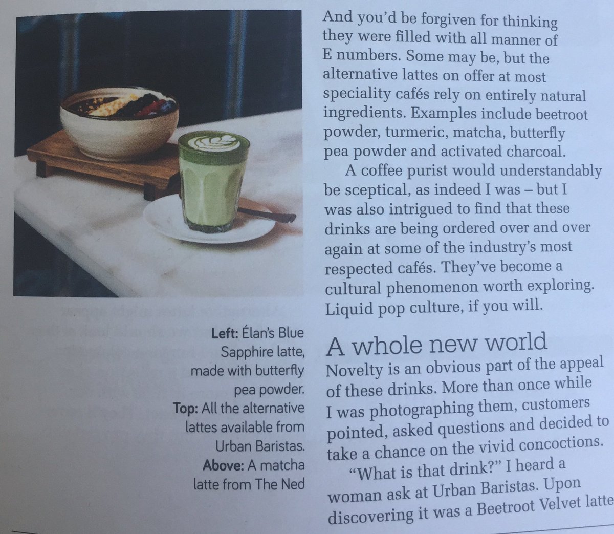 taikimatcha's tweet photo. Great to see a shot of Taiki Tea matcha ⁦@TheNedLondon⁩ in ⁦@CaffeineMag⁩ #matcha #caffeinemagazine #thened #london https://t.co/cdPQ4s0NOe