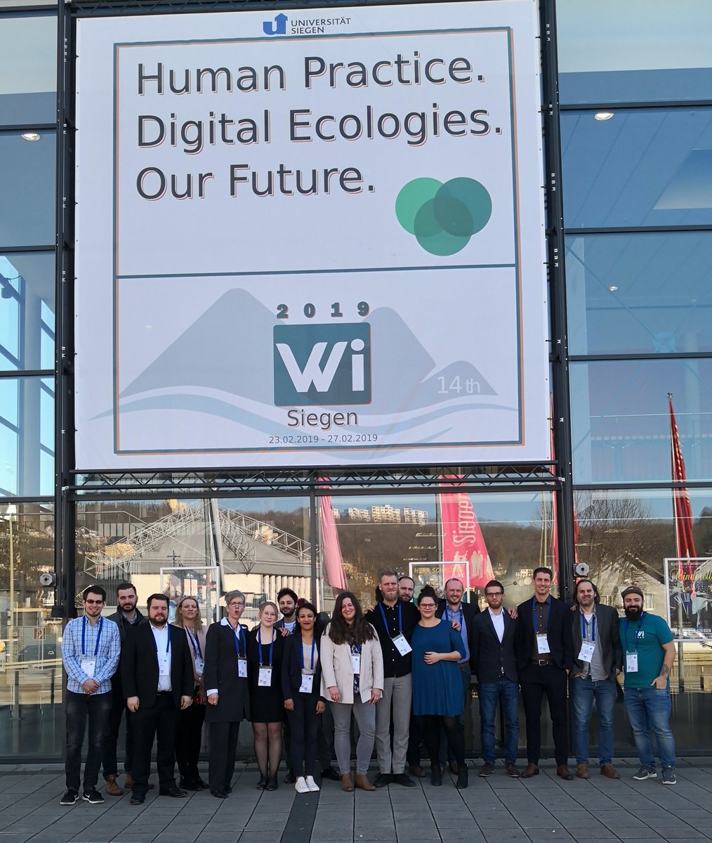 WI_2019's tweet photo. Das Orga-team der #WI2019 dankt allen Teilnehmern, Speakern, Sponsoren, Studenten und allen anderen, welche die #WI-Konferenz zu einer großartigen Veranstaltung gemacht haben. Wir wünschen allen eine sichere Heimfahrt. #Konferenz #Wirtschaftsinformatik #Digitalisierung #Siegen https://t.co/h8XKIJjEeY