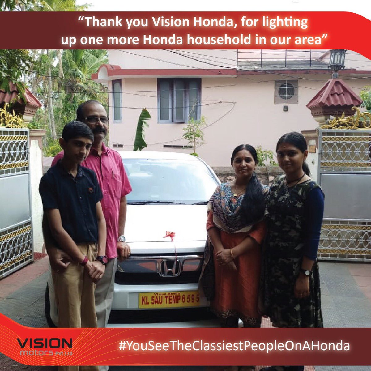 visionhondaoff's tweet photo. Meet Mr. Ajith Kumar Kaimal, one of our valued customers from #Pala. A family man by nature and a Gazetted Officer by profession, he wisely and smartly chooses a #Honda #AllNewAmaze from #VisionHonda to meet his busy lifestyle.
After all, #YouSeeTheClassiestPeopleOnAHonda! https://t.co/6vTto9lJMh