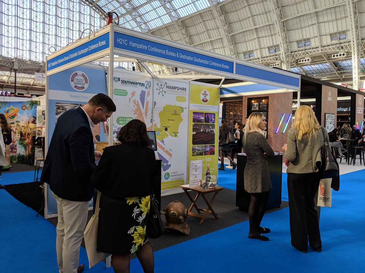 Great day 2 @IntlConfex #Confex2019 come and see us for a chance to win H21C @HaloConference @Solent_Forts  #eventprofs @DestSouthampton #MeetHampshire